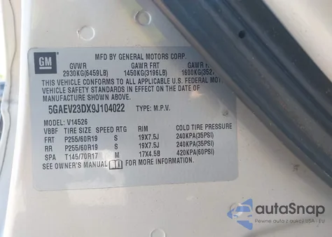 2009 Buick Enclave Cxl из США, поврежденный, VIN 5GAEV23DX9J104022